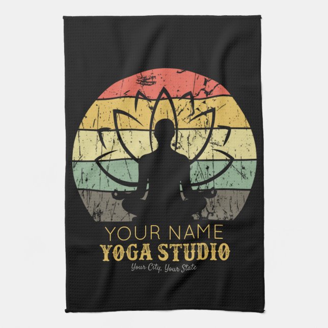 Paño De Cocina Instructor de fitness personalizado de Yoga Studio (Vertical)