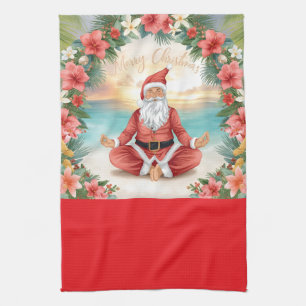 Paño De Cocina Instructor de yoga Navidad Santa Claus
