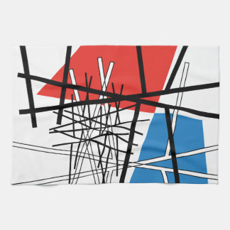 Paño De Cocina Intersección de Líneas y Planos - Arte Abstracto