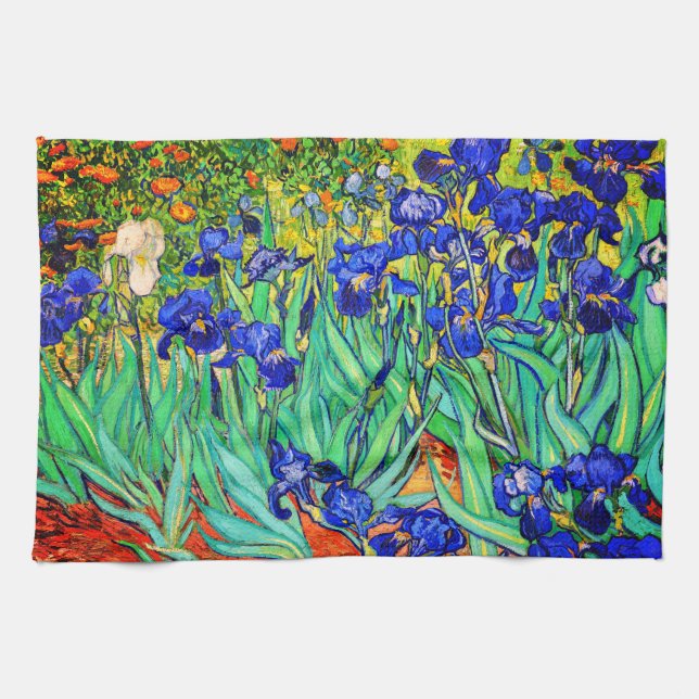 Paño De Cocina Irises de Vincent Van Gogh (Horizontal)