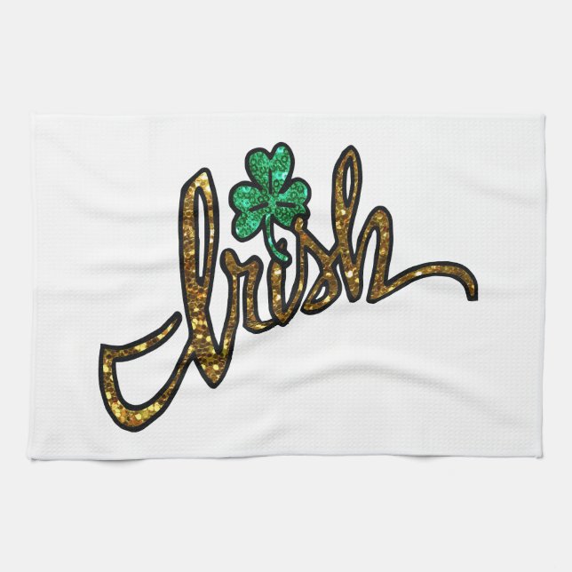 Paño De Cocina irish clover shamrock (Horizontal)