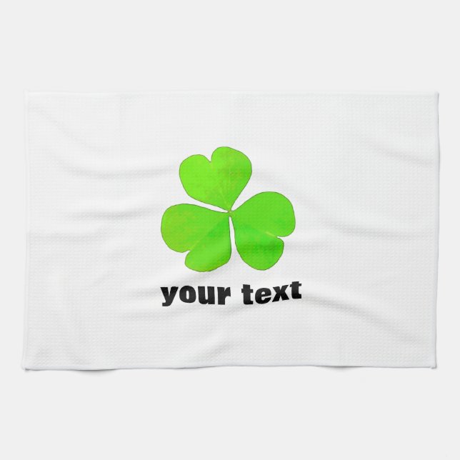 Paño De Cocina ~Irish Clover~ TOWEL, PERSONALIZAR IT! (Horizontal)