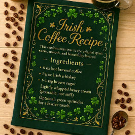 Paño De Cocina Irish Coffee St Patrick's Day