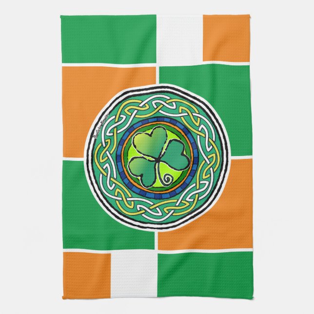 Paño De Cocina Irish shamrock (Vertical)