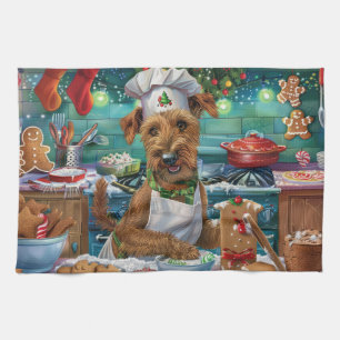 Paño De Cocina Irlandés Terrier Holiday Baking: Navidades festivo