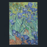 Paño De Cocina Irlandeses | Vincent Van Gogh<br><div class="desc">Irises (1889) del artista holandés post-impresionista Vincent Van Gogh. El paisaje original es un óleo sobre lienzo que muestra un jardín de flores de iris florecientes. Utilice las herramientas de diseño para agregar texto personalizado o personalizar la imagen.</div>