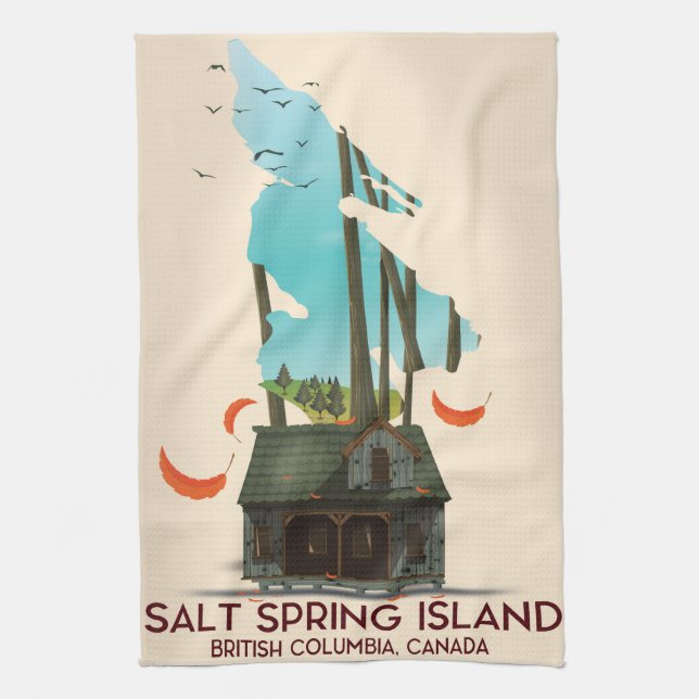 Paño De Cocina Isla Salt Spring Columbia Británica Canadá (Vertical)