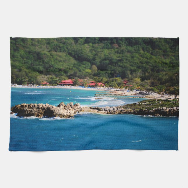 Paño De Cocina Isla Tranquila Paraíso Labadee Haití (Horizontal)
