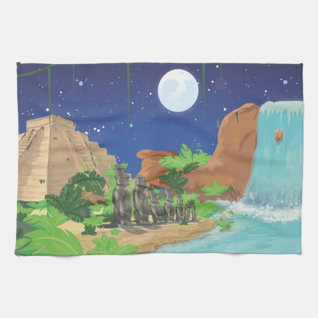 Paño De Cocina Isla tropical (Horizontal)