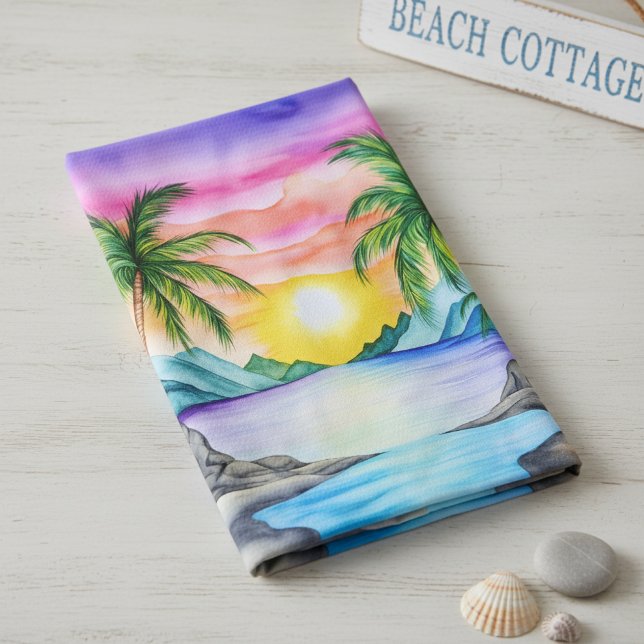 Paño De Cocina Island Tropical Beach Sunset (Subido por el creador)