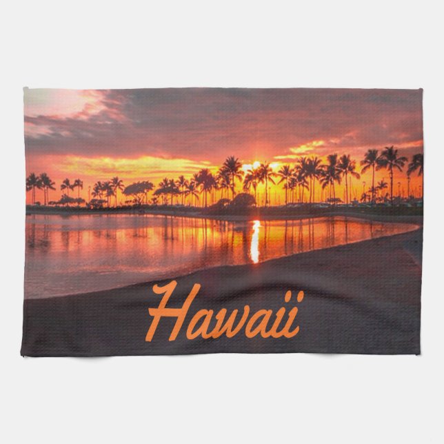 Paño De Cocina Islas Hawaii Beach Hawái (Horizontal)