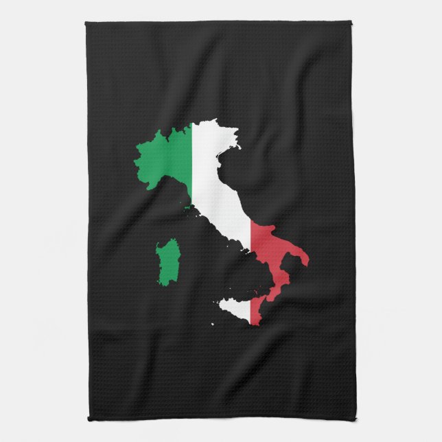Paño De Cocina Italia en colores de bandera (Vertical)