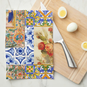 Paño De Cocina Italiana, Sicilia, Santa María, Virgen María, maio