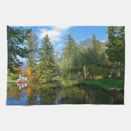 Paño De Cocina Itillo del estanque de otoño