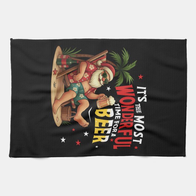 Paño De Cocina It's The Most Wonderful Time for a Beer Funny Sant (Horizontal)