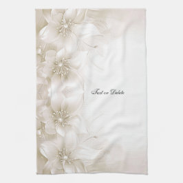 Paño De Cocina Ivory White Flowers Kitchen Towels
