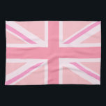Paño De Cocina Jack/bandera de unión rosada<br><div class="desc">Bandera de la Unión (también conocida como la bandera de la Unión),  bandera británica de color rosa.</div>
