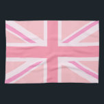 Paño De Cocina Jack/bandera de unión rosada<br><div class="desc">Bandera de la Unión (también conocida como la bandera de la Unión),  bandera británica de color rosa.</div>