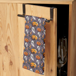 Paño De Cocina Jack-o-Ghost Púrpura
