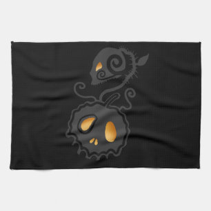 Paño De Cocina Jack O Lantern Gslow Skull Vine
