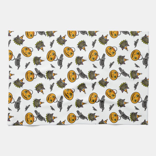 Paño De Cocina Jack y gato retro (Horizontal)