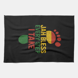 Paño De Cocina Jah Bendice Cada Paso que doy Rasta