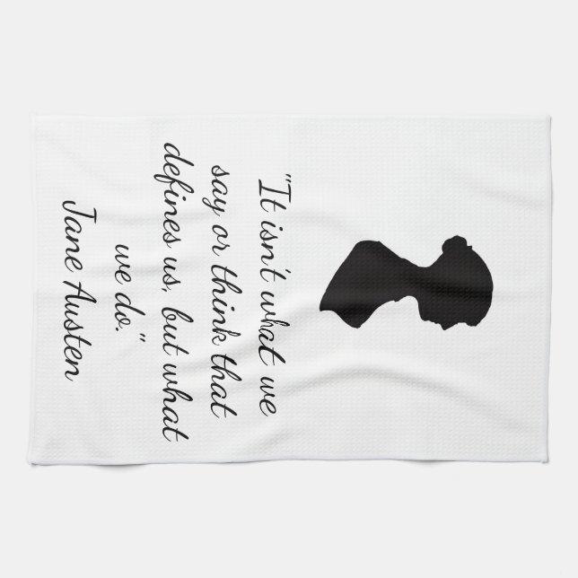 Paño De Cocina Jane Austen quote (Horizontal)