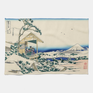 Paño De Cocina Japonés Woodblock: Casa de té en Koishikawa