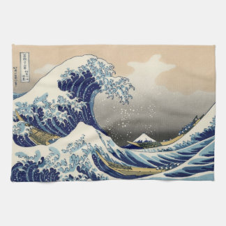 Paño De Cocina Japonés Woodblock: Onda grande de Kanagawa