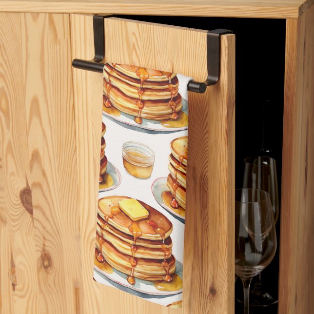 Paño De Cocina Jarabe acuático y manteca dorado de crepes dorados (Pliegue de tercios)