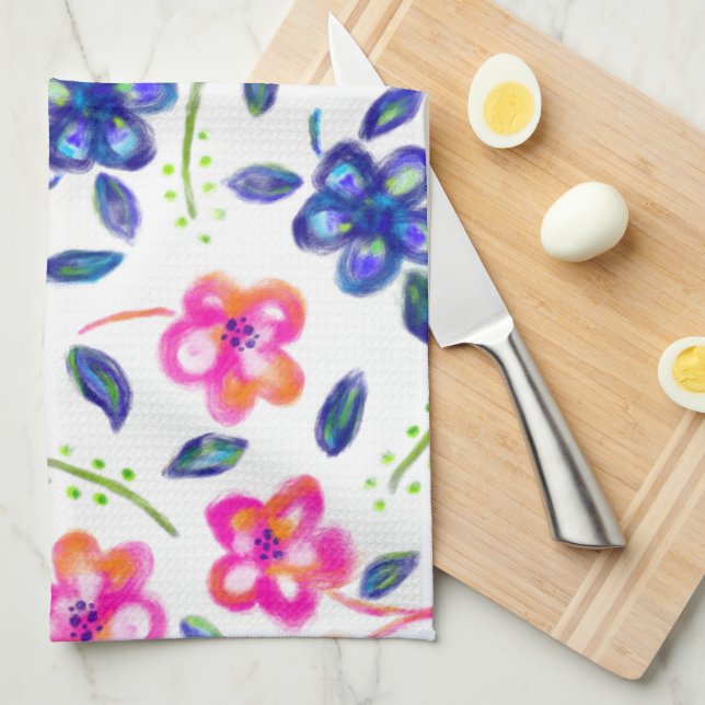 Paño De Cocina Jardín de flores (Doblado Cuarto)