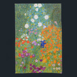 Paño De Cocina Jardín de flores | Gustav Klimt<br><div class="desc">Jardín de flores (1905-1907) del artista austriaco Gustav Klimt. La pintura original de arte fino es un óleo sobre lienzo que presenta un paisaje abstracto de flores coloridas. Utilice las herramientas de diseño para agregar texto personalizado o personalizar la imagen.</div>