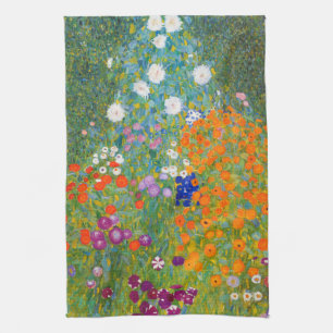 Paño De Cocina Jardín de flores   Gustav Klimt