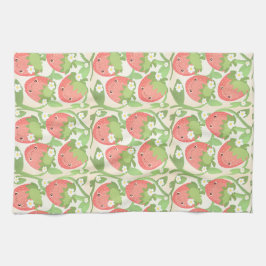 Paño De Cocina Jardín de Fresas Bonito