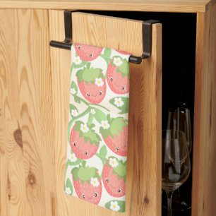Paño De Cocina Jardín de Fresas Bonito