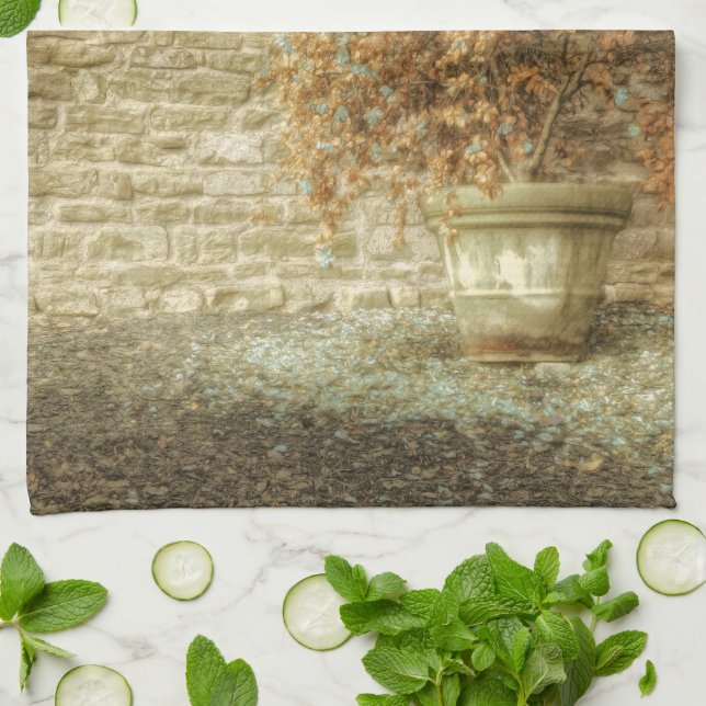 Paño De Cocina Jardín de otoño rústico (Doblado)