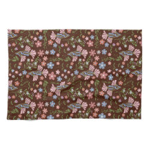 Jardín de primavera con fondo de color marrón