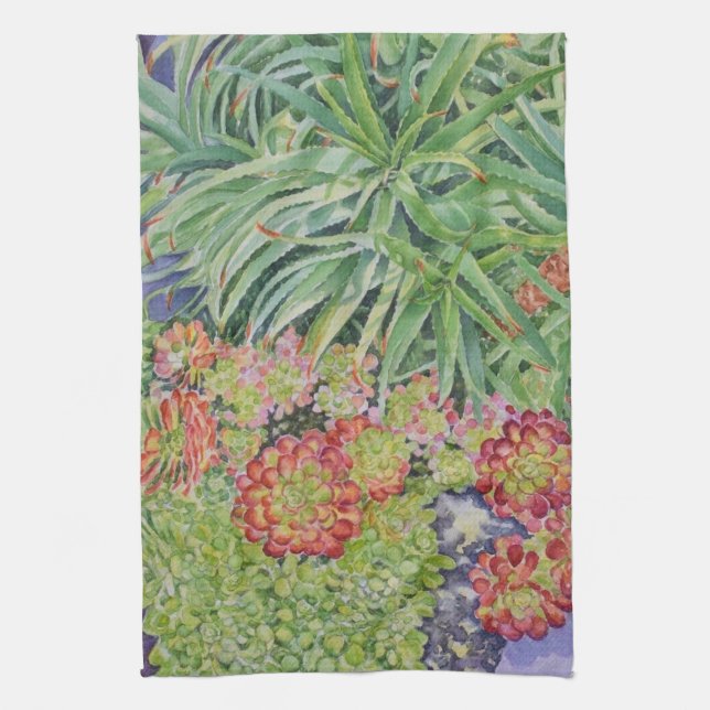 Paño De Cocina Jardín de Suculentas (Vertical)