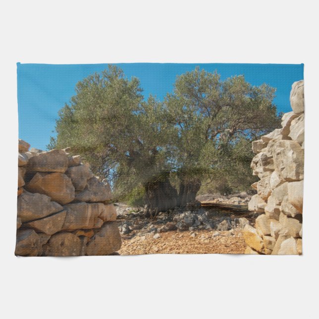 Paño De Cocina Jardines de oliva de Lun (Horizontal)