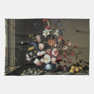 Paño De Cocina Jarrón de flores junto a una ventana, Balthasar va