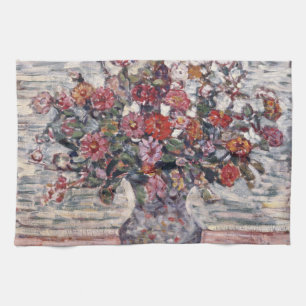 Paño De Cocina Jarrón de flores, Zinnias por Maurice Prendergast