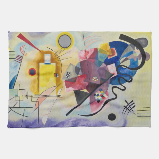 Paño De Cocina Jaune, Rouge, Bleu por Wassily Kandinsky (Horizontal)