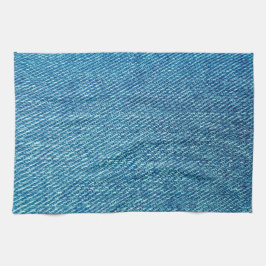 Paño De Cocina Jeans simples azules denim textil |