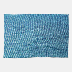 Paño De Cocina Jeans simples azules denim textil  