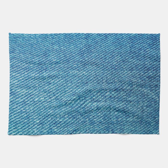 Paño De Cocina Jeans simples azules denim textil | (Horizontal)