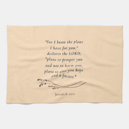 Paño De Cocina Jeremiah 29:11 Biblia Verse Image