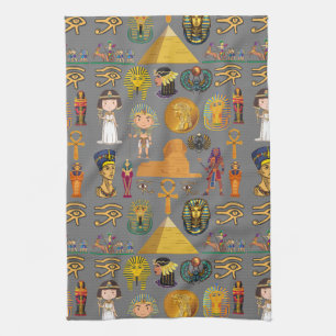 Paño De Cocina Jeroglífico egipcio antiguo -Faraón patrón