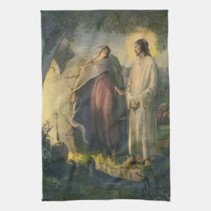 Paño De Cocina Jesucristo resucitado por la tumba por ML Greer