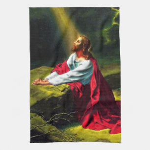 Paño De Cocina Jesucristo rezando en el Jardín de Getsemane