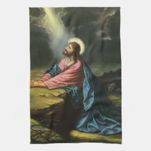 Paño De Cocina Jesús de Nazaret orando en el huerto de Getsemaní 